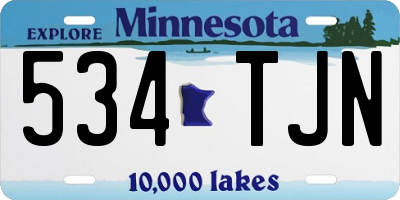 MN license plate 534TJN
