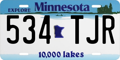 MN license plate 534TJR