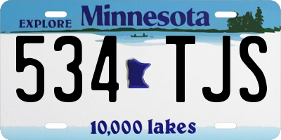 MN license plate 534TJS