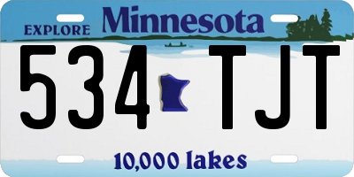 MN license plate 534TJT