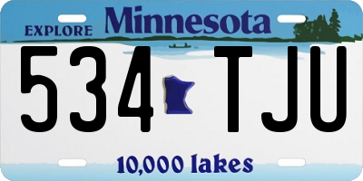 MN license plate 534TJU
