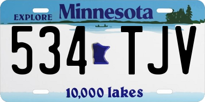 MN license plate 534TJV