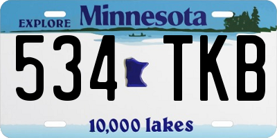 MN license plate 534TKB