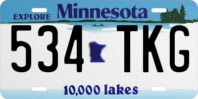 MN license plate 534TKG