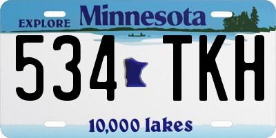 MN license plate 534TKH