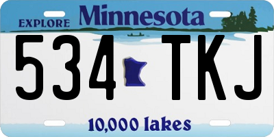 MN license plate 534TKJ