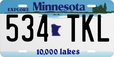MN license plate 534TKL