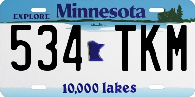 MN license plate 534TKM
