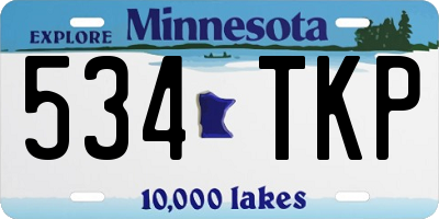 MN license plate 534TKP