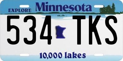 MN license plate 534TKS
