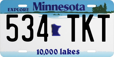 MN license plate 534TKT