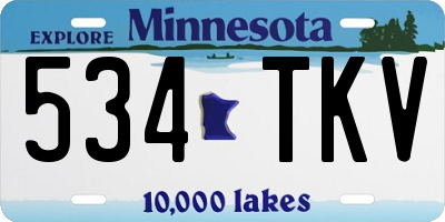 MN license plate 534TKV