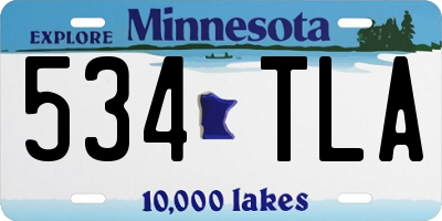 MN license plate 534TLA