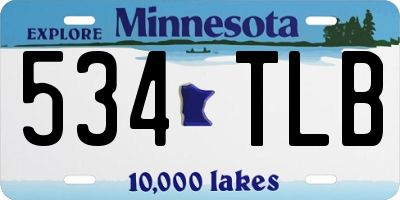 MN license plate 534TLB