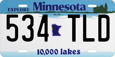 MN license plate 534TLD