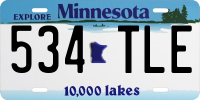 MN license plate 534TLE