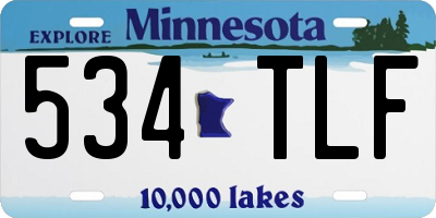 MN license plate 534TLF