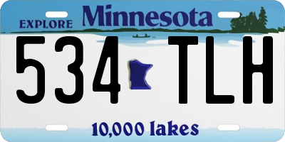 MN license plate 534TLH