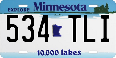 MN license plate 534TLI