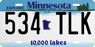 MN license plate 534TLK
