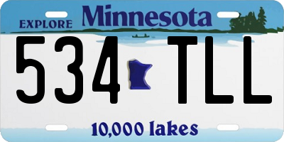 MN license plate 534TLL