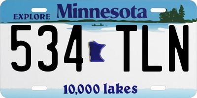 MN license plate 534TLN