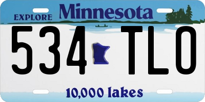 MN license plate 534TLO