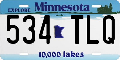 MN license plate 534TLQ