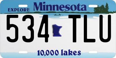 MN license plate 534TLU