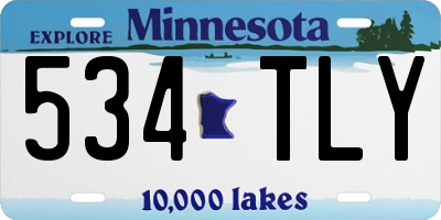 MN license plate 534TLY