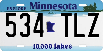 MN license plate 534TLZ