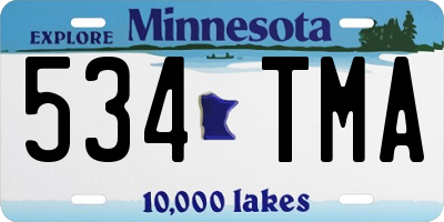 MN license plate 534TMA
