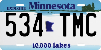 MN license plate 534TMC