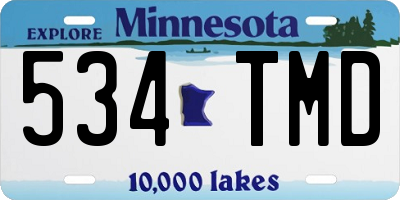 MN license plate 534TMD