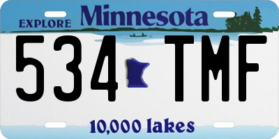 MN license plate 534TMF
