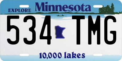 MN license plate 534TMG