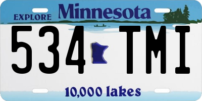 MN license plate 534TMI