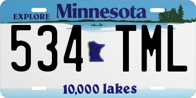 MN license plate 534TML