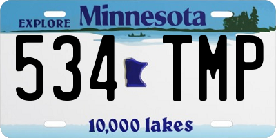 MN license plate 534TMP