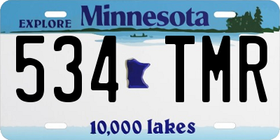 MN license plate 534TMR