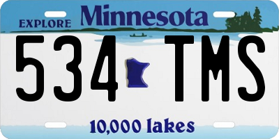MN license plate 534TMS