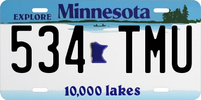 MN license plate 534TMU