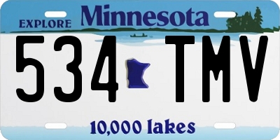 MN license plate 534TMV