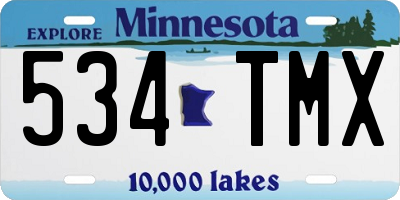 MN license plate 534TMX