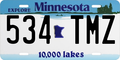 MN license plate 534TMZ
