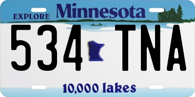 MN license plate 534TNA
