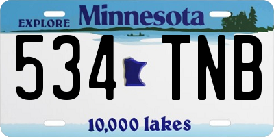 MN license plate 534TNB