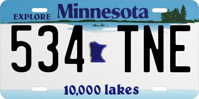 MN license plate 534TNE