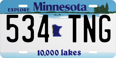 MN license plate 534TNG