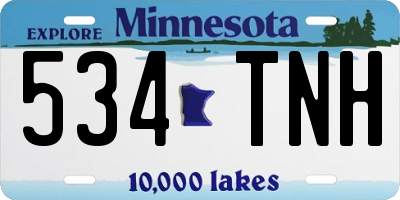 MN license plate 534TNH